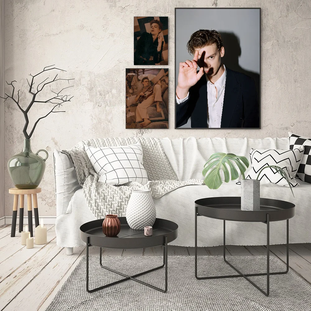 Actor Thomas Brodie Sangster Self-adhesive Art Waterproof Paper Sticker Coffee House Bar Room Wall Decor