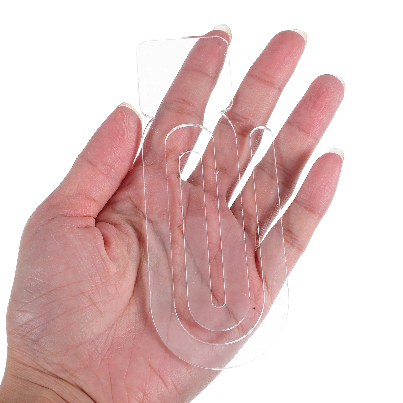 12 graffette di carta acrilica grandi, segnalibro creativo, sublimazione Jumbo, spazi vuoti, trasparente, pagina di libro, clip, cancelleria fai da te