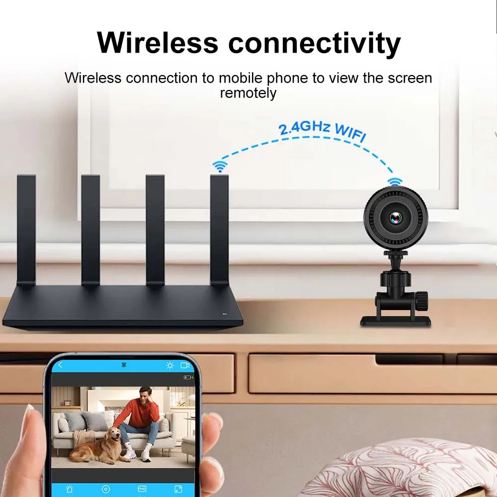 1080P Wireless Camera Mini Monitoring Video Security Protection Remote Rechargeable Battery Motion Detection for Home Security
