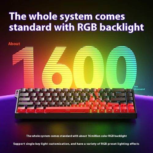 Imagen 2 del producto AULA WIN60 WIN68 HE MAX teclado mecánico interruptor magnético 8k tasa de pulido RGB 0 zona muerta e-sports teclado para juegos personalizable