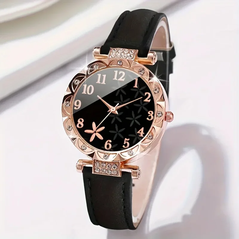 Set di orologi da donna al quarzo Chic da 3 pezzi con cinturini in ecopelle-regalo perfetto per san valentino, pasqua, compleanni e altro