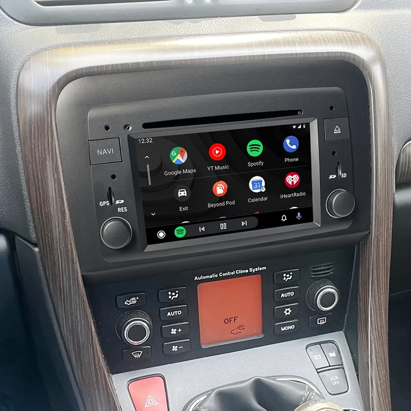 Wireless Android Auto Car Stereo with Netflix YouTube Spotify Google Maps Wireless CarPlay 64GB For Fiat Croma