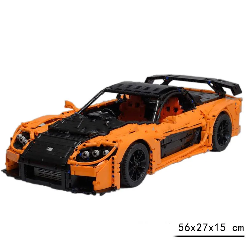 MOC-57488 NEW Model Building Blocks Bricks RX-7 -Veilside Fortune Sports Car Assembly Children\'s Education Kids for Toys Gifts