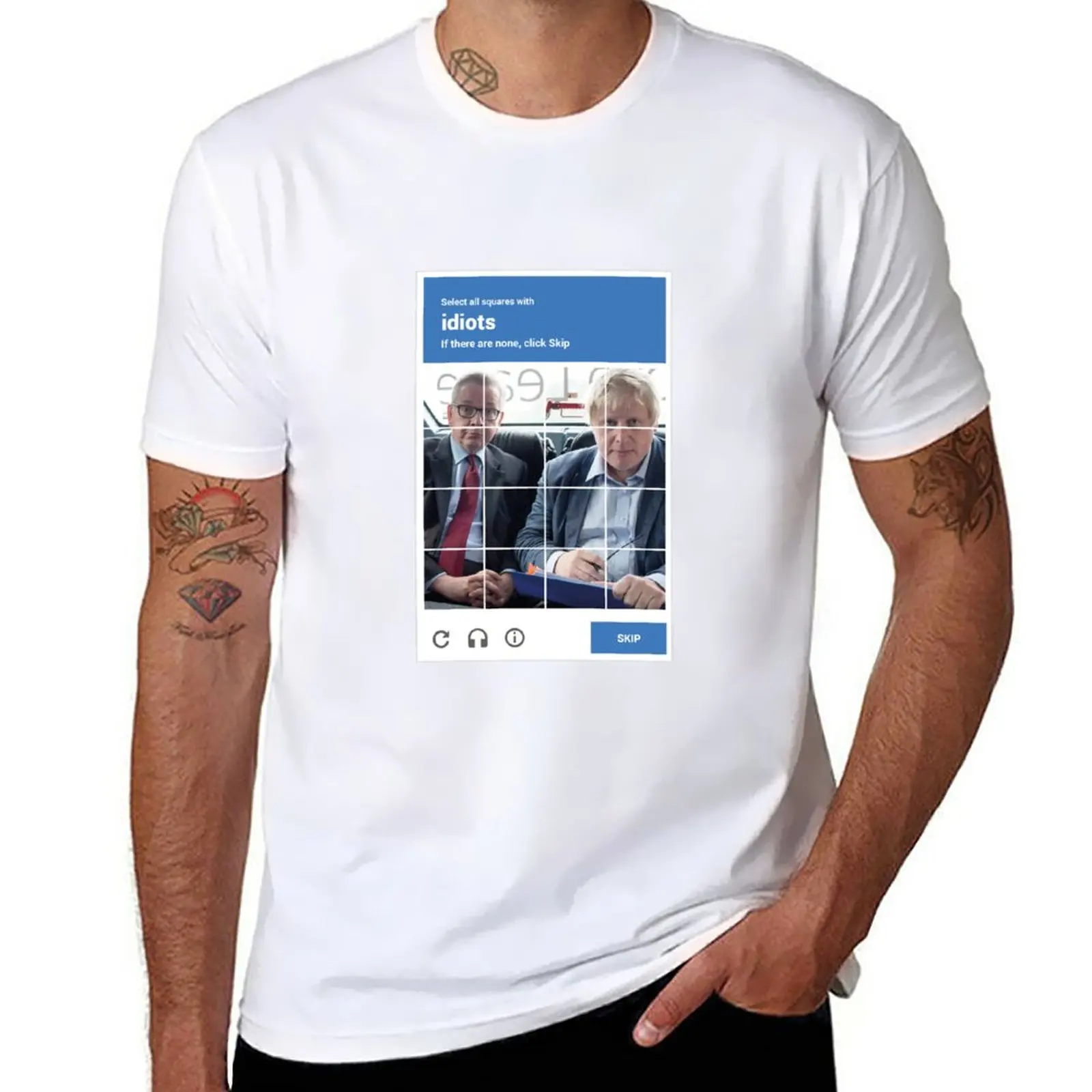 

New reCAPTCHA -- Michael Gove & Boris Johnson T-Shirt boys animal print shirt Oversized t-shirt Men's cotton t-shirt