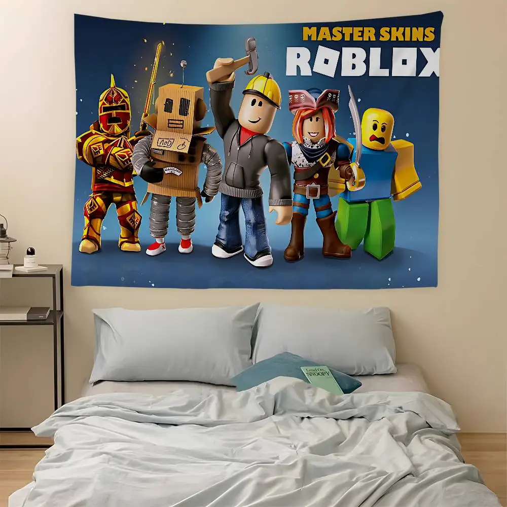 Hot Game-R-Robloxs Printed Large Wall Tapestry Hanging Tarot Hippie Wall Rugs Dorm Home Decor
