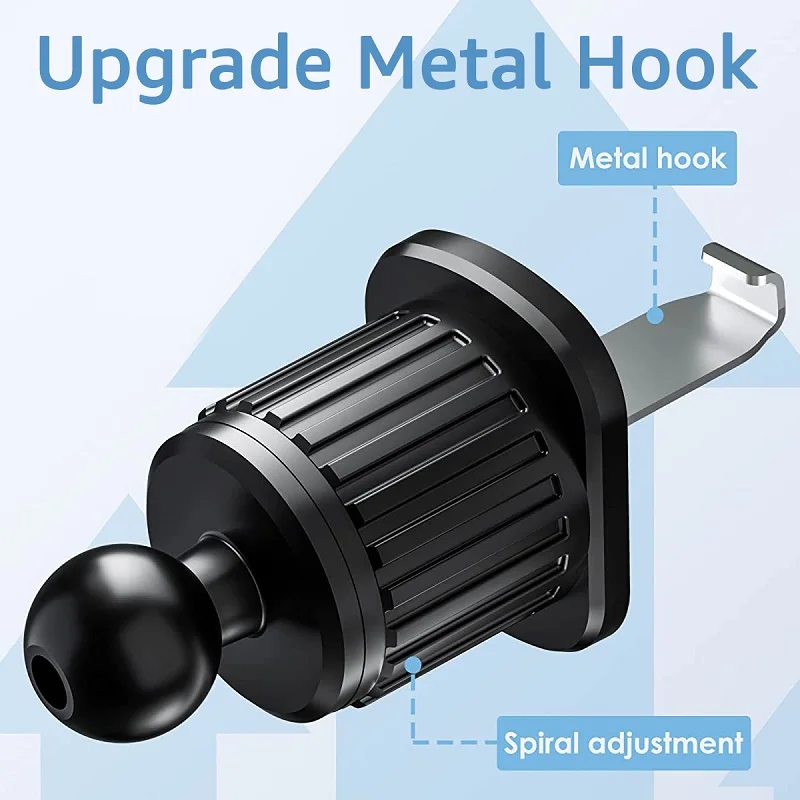 Untoom 17mm Ball Head Car Phone Holder Accessories Universal Car Air Vent Clip Mount GPS Support Car Air Outlet Cellphone Stand