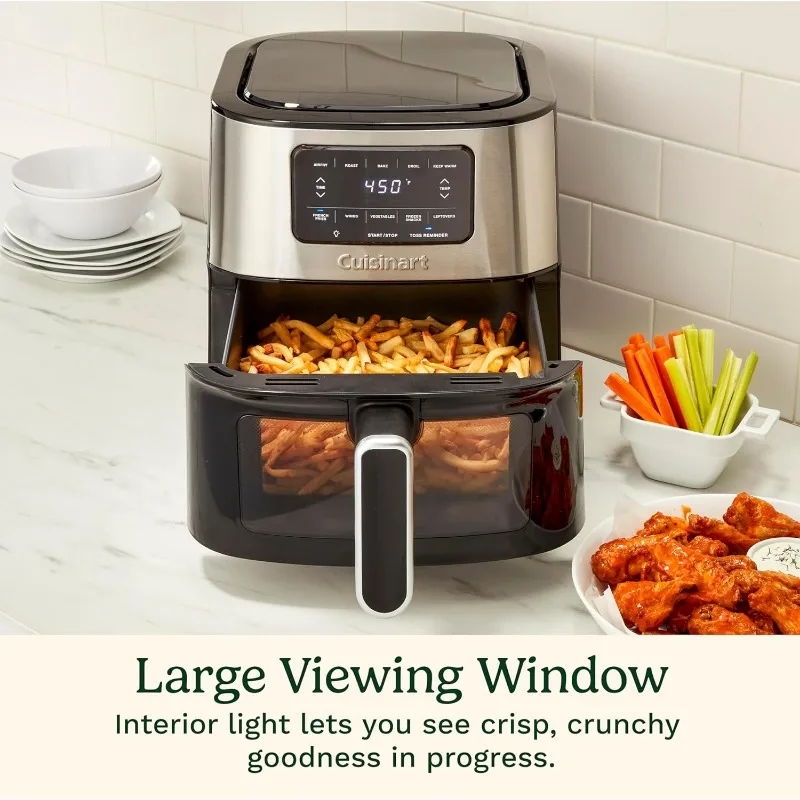 Cuisinart Airfryer, 6-Qt kosz beztłuszczowa frytownica piekarnika, który piecze, piecze, piecze i smaży szybkie i łatwe posiłki-cyfrowy wyświetlacz