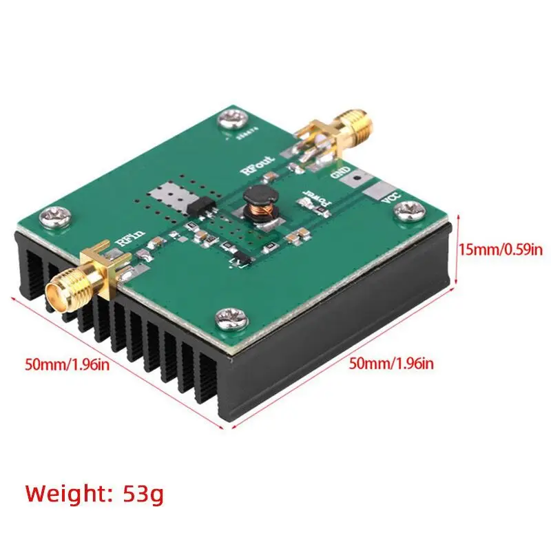 433mhz 5w placa amplificadora de potência entrada 0.1w rf amplificador de banda larga módulo amplificador de potência de sinal r