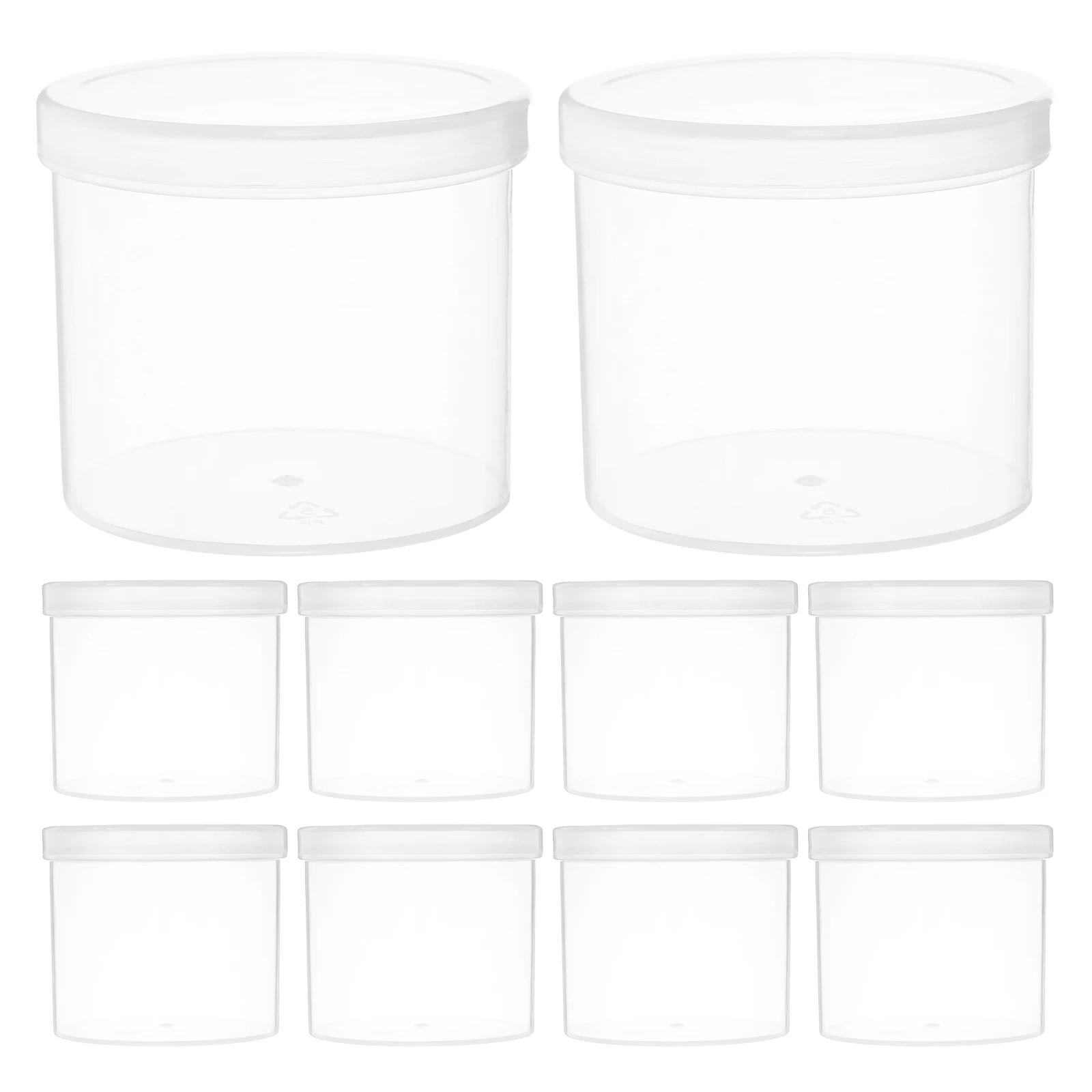 

10pcs Clear Plastic Storage Boxes for Beads Coins Small Jewelry Travel Round Containers with Lids Versatile Long Term