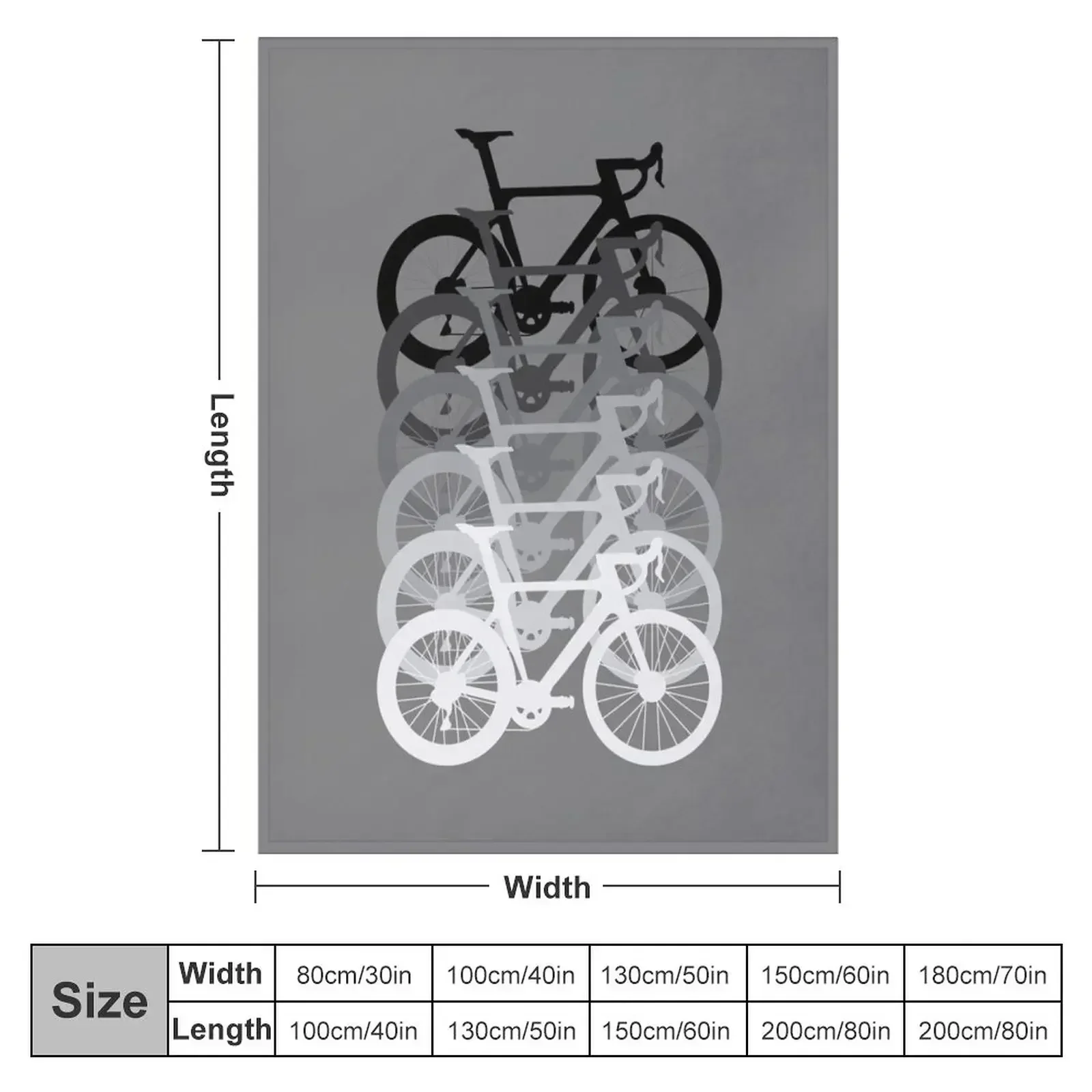 Road Bike Fade Throw Blanket Soft Beds Blankets For Bed Blankets