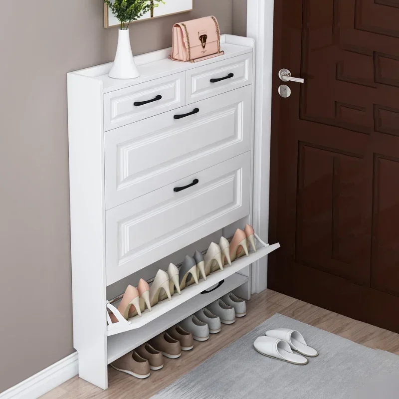 Modern Organizers Shoe Cabinet Thin Closet Hallway Rack Wooden Shoe Display Auvent Zapateros Organizadores Hotel Furnitures