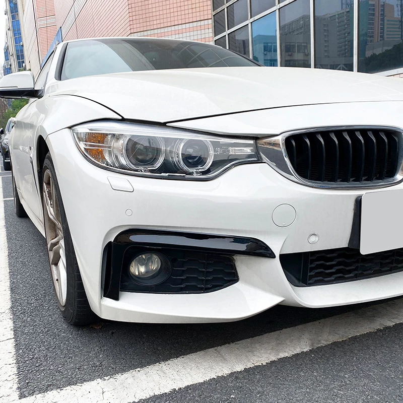 

For BMW 4 Series F32 F33 F36 M-Sport 420i 428i 435i 440i Car Front Bumper Upper Trim Splitters Spoiler Kit Fog Lamp Cover 14-20