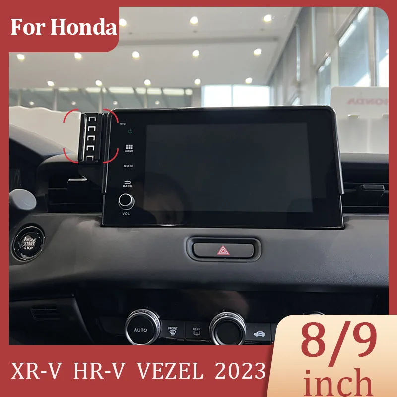 

For Honda XR-V HR-V Vezel 2023 Car Phone Navigation Bracket DIY Projection Screen Wireless Charger Screen 8/9 Inch Fixed Base