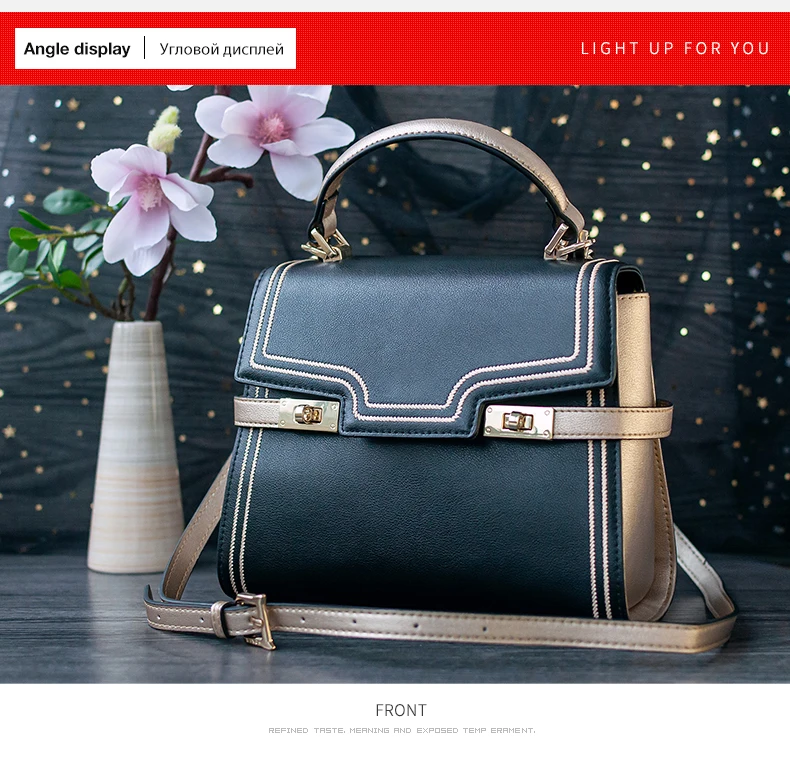 Foxer Kommut Damen Mid Handtasche Damen stilvolle Umhängetasche Hochleistungs-Umhängetasche Split Leder Luxus klappe Umhängetasche – Detail 17