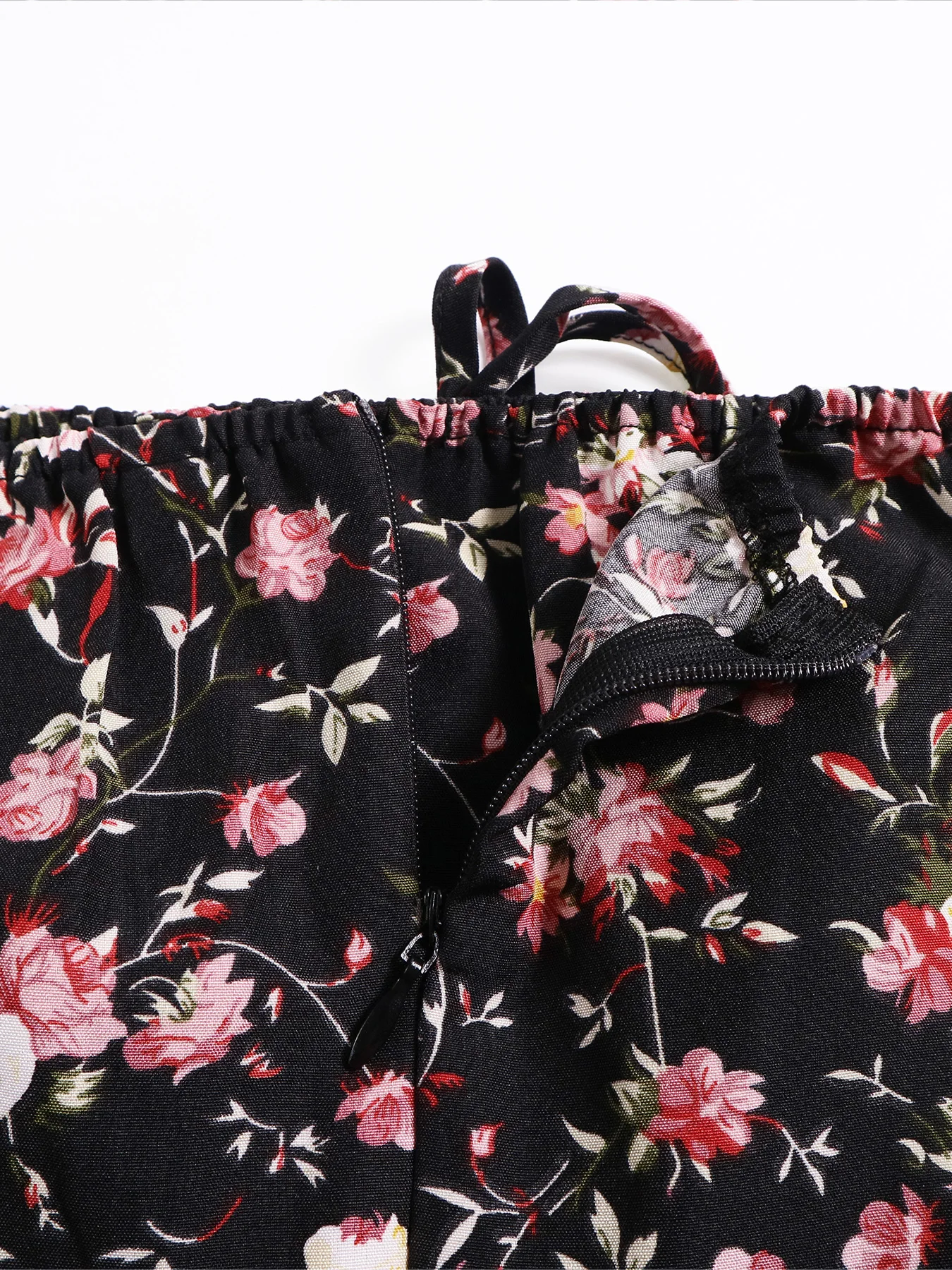 Women's Boho Curvy Holiday Outfits Frenchy Style Ditsy Floral Print Ruched Split Thigh Milkmaid Puff Sleeve Square Neck Dress