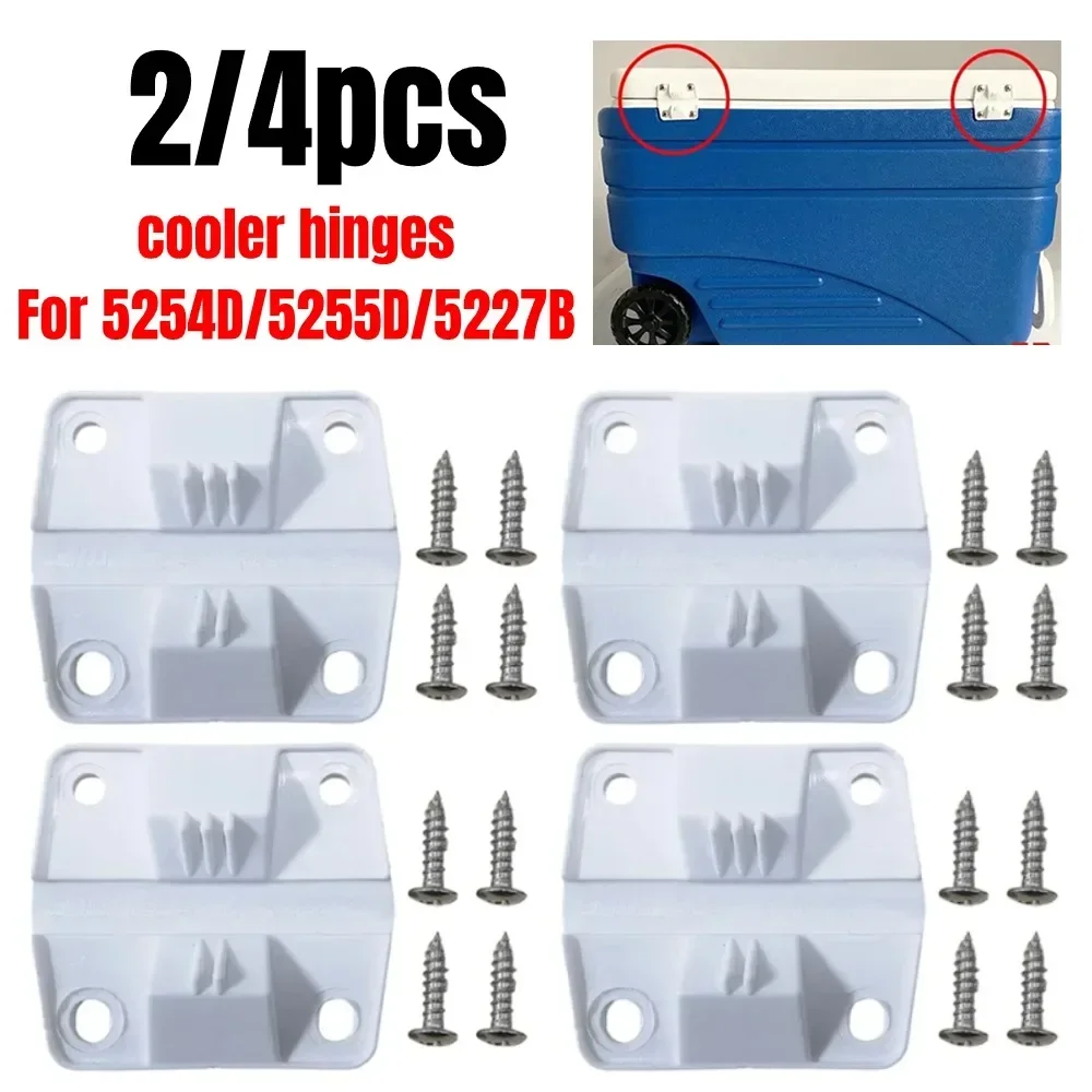 2/4pcs Coolers Replacement Hinges Hinges Set For Colemans Coolers Hinges Kit With Screws For 5254D/5255D/5227B/5240