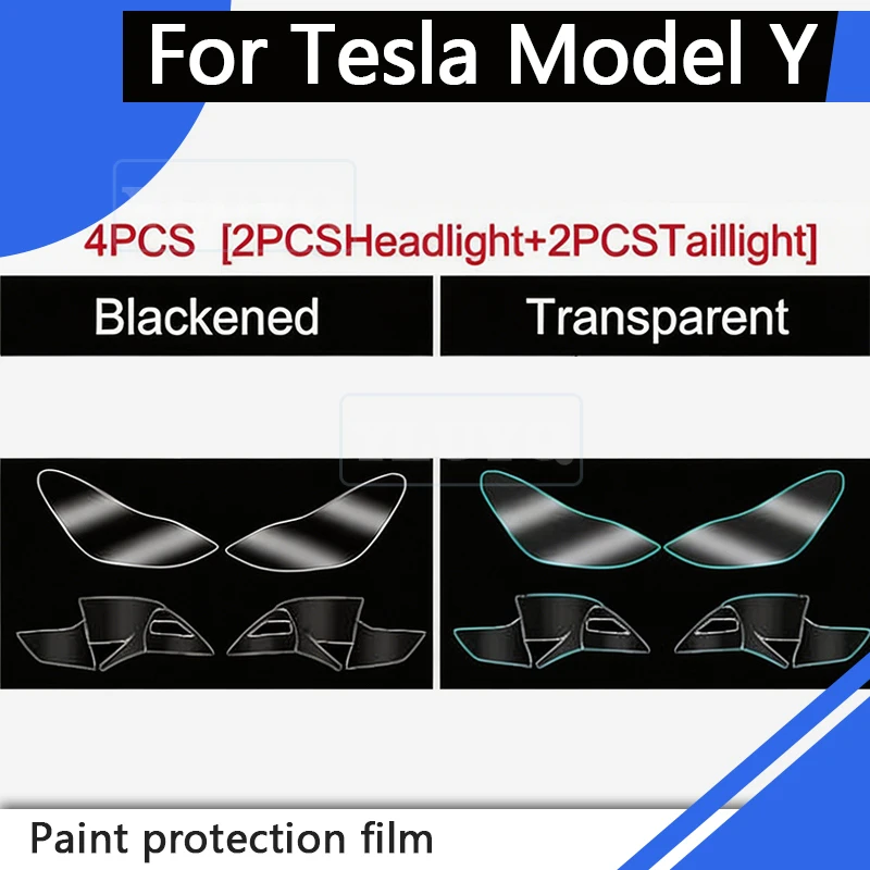 

For Tesla Model 3 Headlight Y Juniper Car Light Protective Film TPU Invisible Car Cover Taillight Scratch-Resistant Sticker