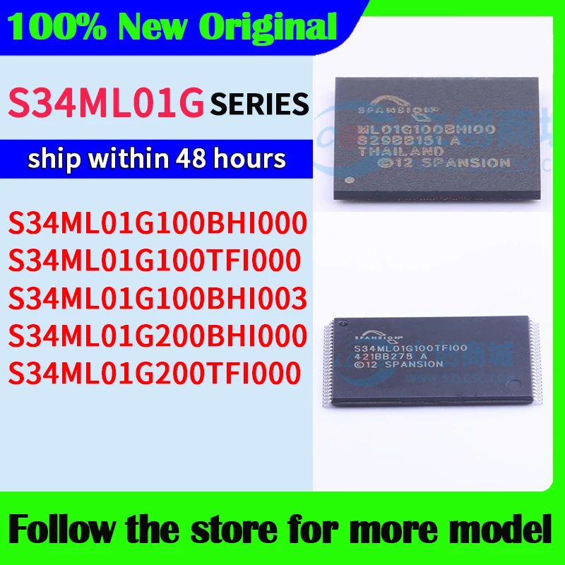 

S34ML01G100BHI000 S34ML01G100TFI000 S34ML01G100BHI003 S34ML01G200BHI000 S34ML01G200TFI000 In stock 48 hours ship