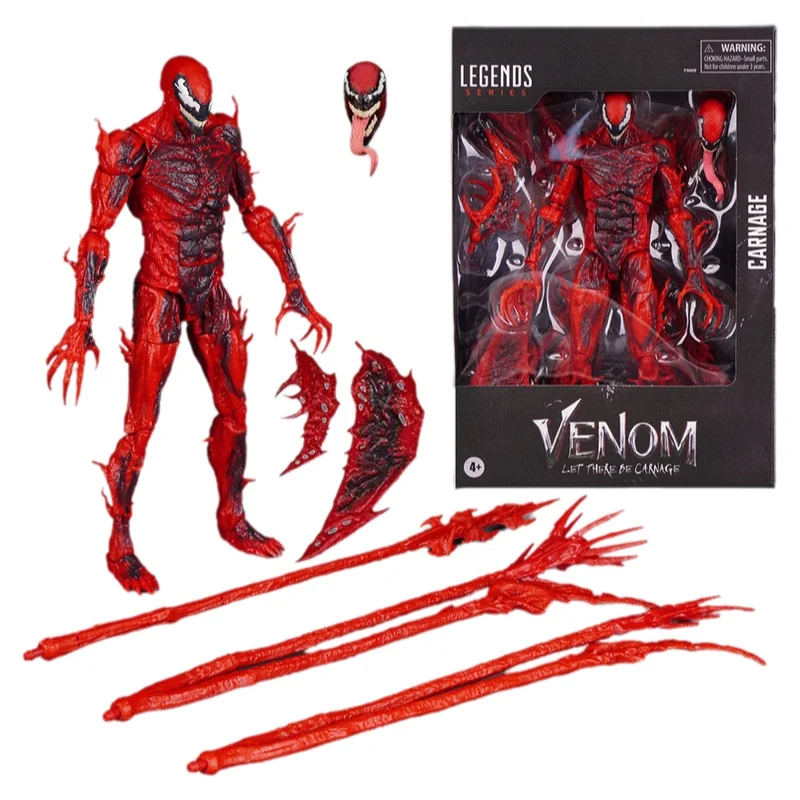 

Made In China, This Exquisite 21cm Massacre Venom Red Luxury Edition Multi Weapon Joint Movable Figurine Model Is A Gift