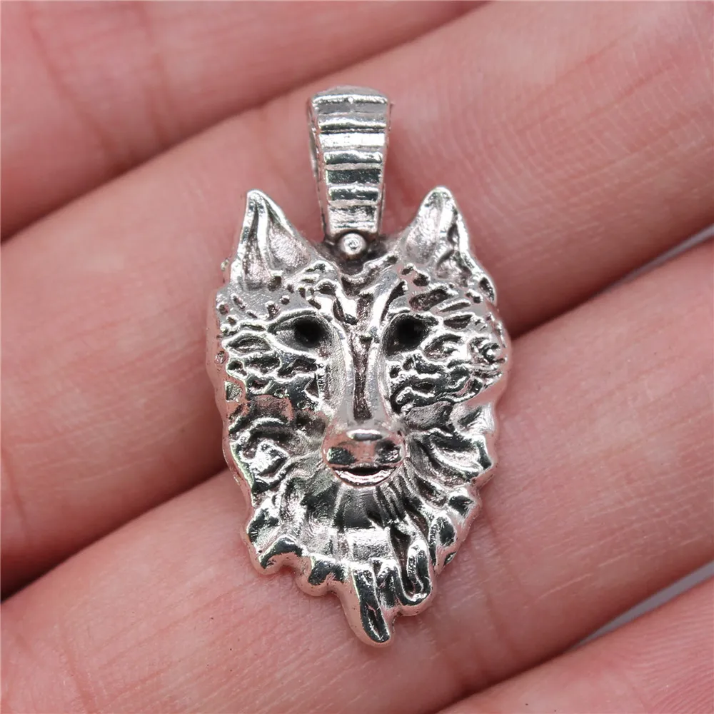 Jewelry Findings Components Howl Wolf Charms For Bracelets Charm Pendant