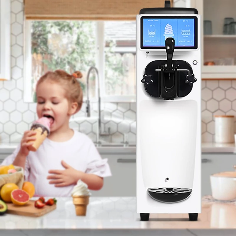 

Commercial Ice Cream Small Ice Cream Cone Automatic Desktop Ice Cream Machine