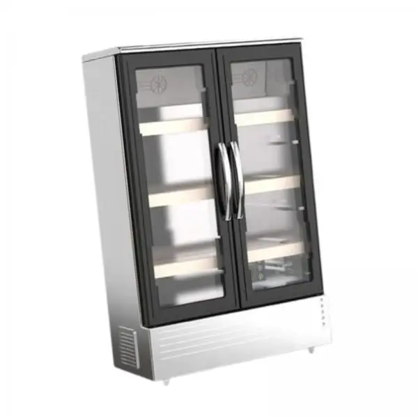 Modern Dollhouse Refrigerator Mini Kitchen Appliance Double Door Fridge Model for 1 6 1 12 Scale Playhouse
