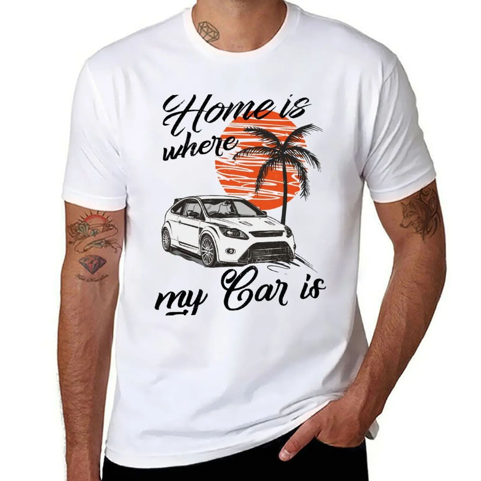 

Focus 2 RS _amp_ quot_ home is where my car is _amp_ quot_ T-Shirt man t shirts cotton anime t shirts for man T-Shirt