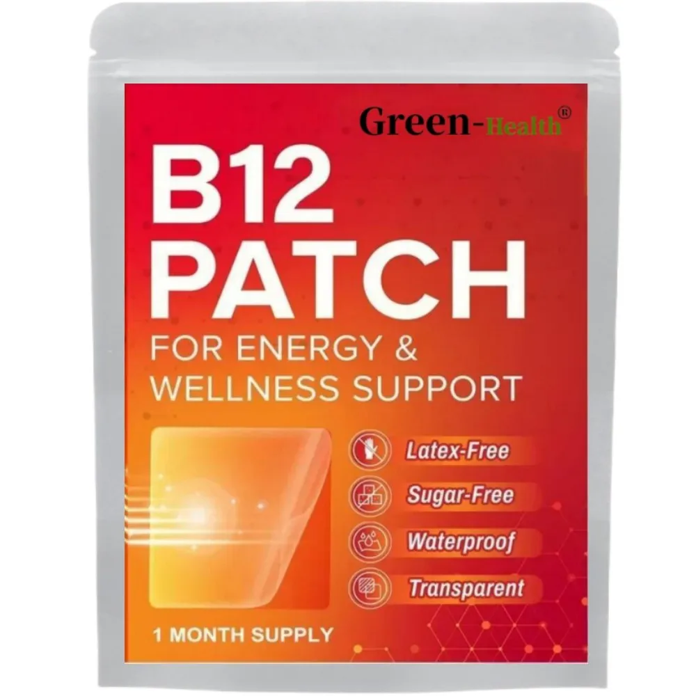 

B12 Patch (Pack of 30), Transdermal Patches Daily B12 Patches, Self-Adhesive Natural Blend Patches, 1 Month Supply