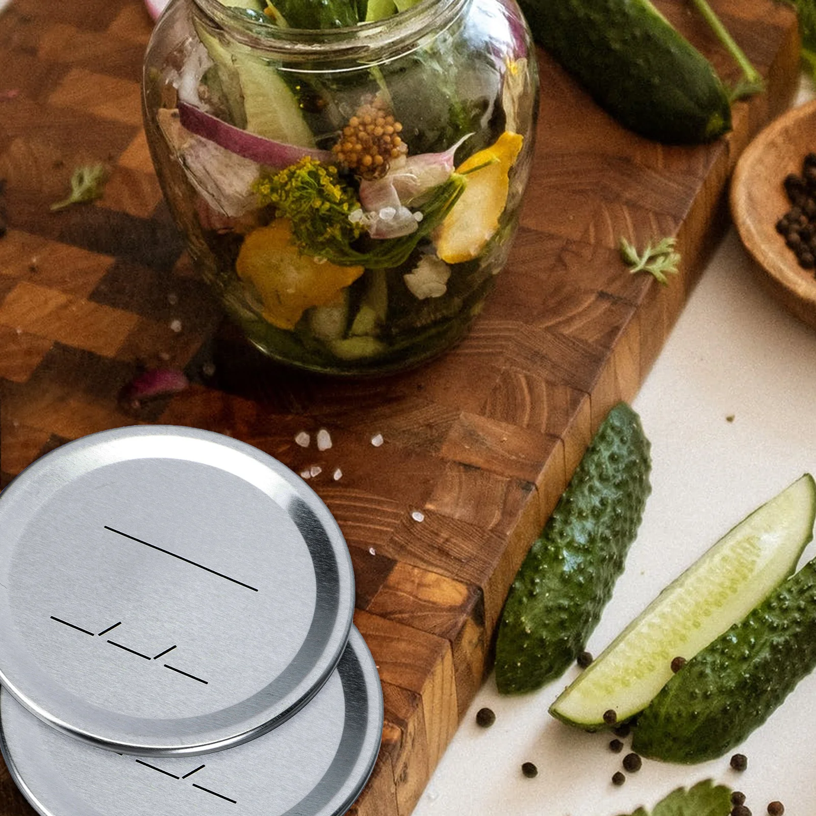 

20pcs Thick Tinplate Jar Lids Silver Sealing Caps For Mason Jars Canning Storage Covers Multipurpose Bottle Lid Discs