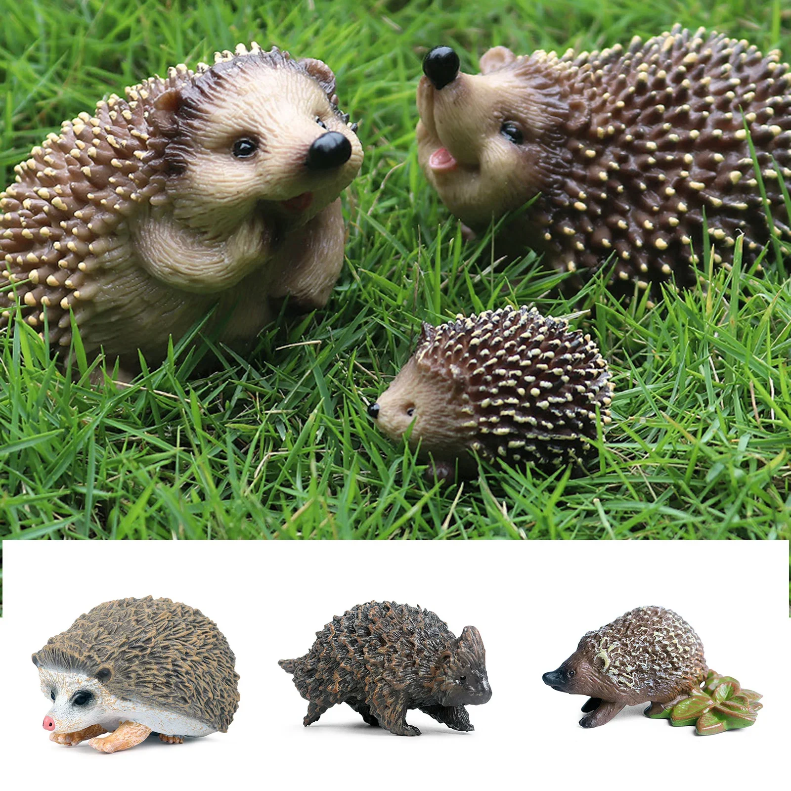 Hedgehogs Garden Animal Outdoor Ornaments Decor Statue Decorative Animals Figurines for Home Patio Lawn Cute Animal Crafts DIY