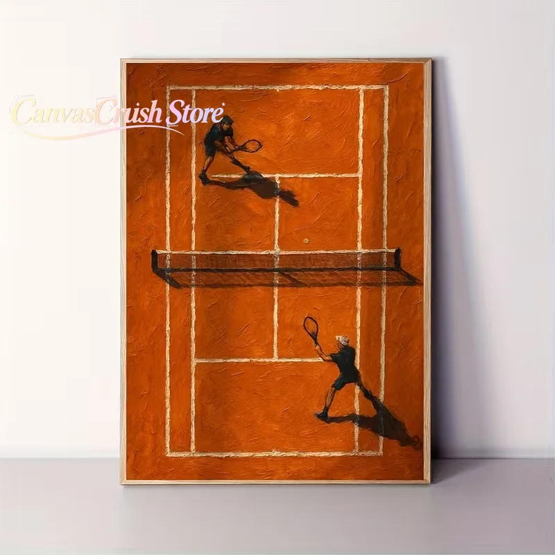 1pc 12x16 Inch Frameless Tennis Court Canvas Wall Art Vibrant Green Modern Minimalist Print, Digital Print on Canvas 2026