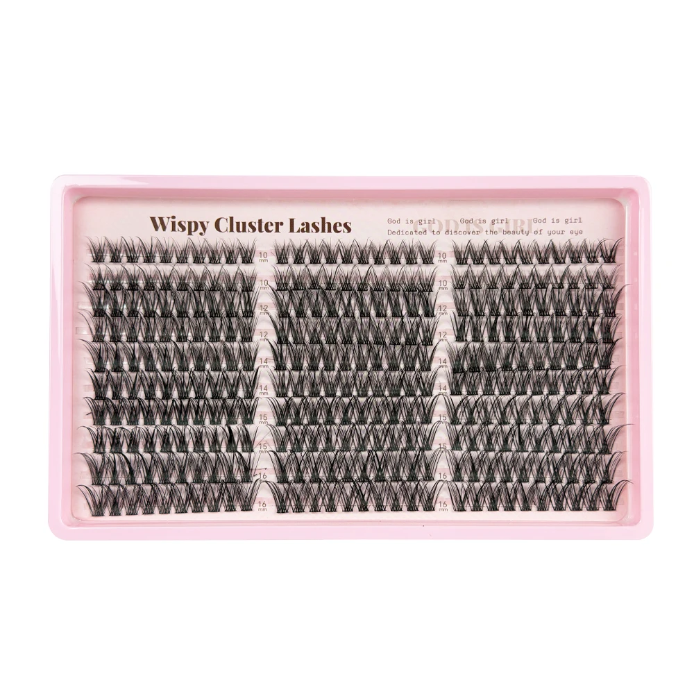 30 Reihen 240 Stück Wimpernbüschel, Volumen-Wimpernbüschel mit Spikes, Wimpernverlängerung, Wispy Spiky Einzelwimpern, DIY-Wimpernverlängerung – Detail 13