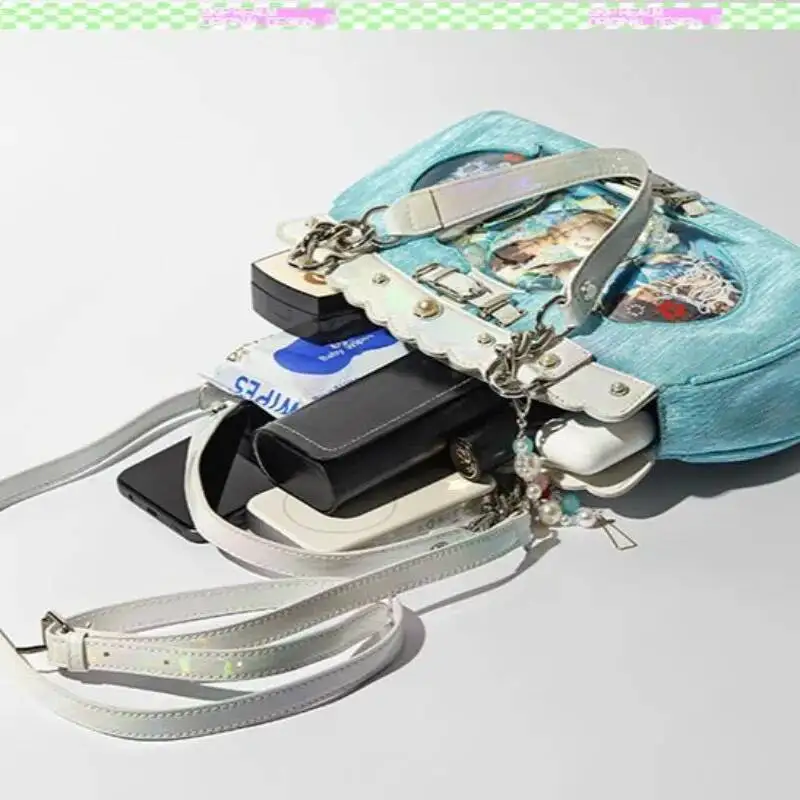 الحب والمساحة العميقة تأثيري رافاييل شفافة كبيرة الفم سستة الكرتون 30X20X6CM رسول حقيبة كتف