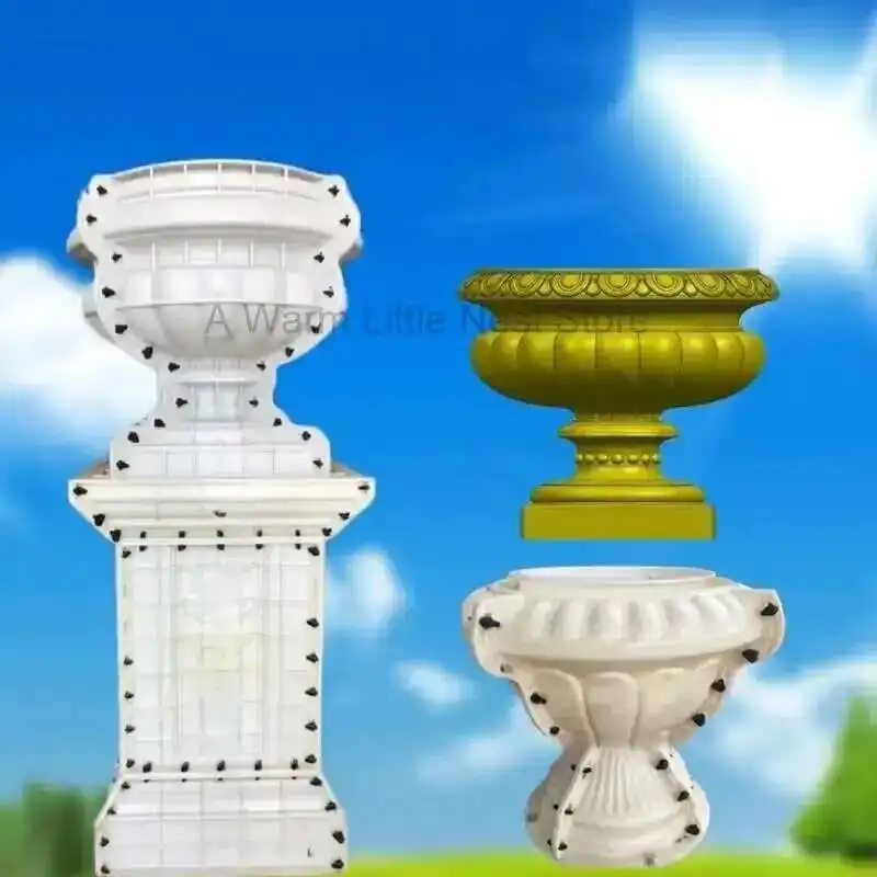 

Balcony Guardrail Roman Column Household Gates Mould Garden Buildings Supplies European Style Courtyard Patio Flowerpot Mold G