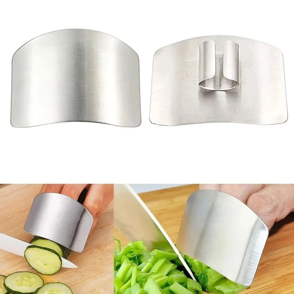 

Kitchen Gadget Stainless Steel Finger Protector Durable Safe Guard Cutting Finger Protector Cutting Guard Vegetable Cutting