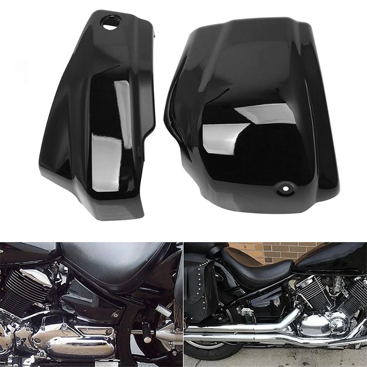 Bateria lado carenagem capas para Yamaha, Dragstar, Vstar, XVS1100 personalizado 1999-2011