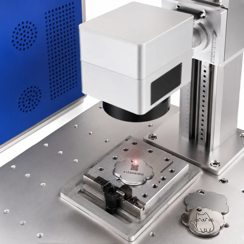 Table Top Fiber Laser Marker With Conveyor Table For Steel Bearings Part Number Marking Stable Output Factory Direct Sale