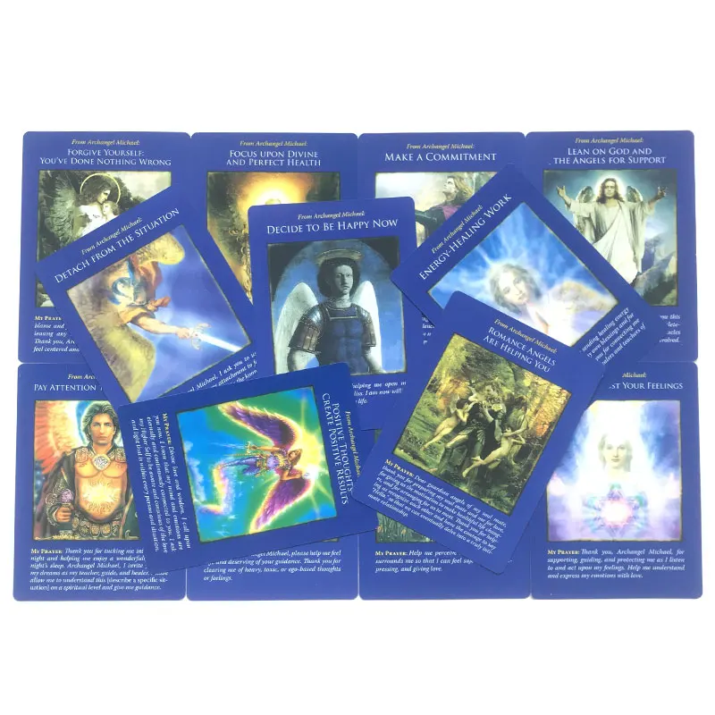 Hot sales Archangel Michael Oracle Tarot Card Fate Divination Prophecy Card Family Party Game Toy Tarot 44 Card Deck PDF Guide