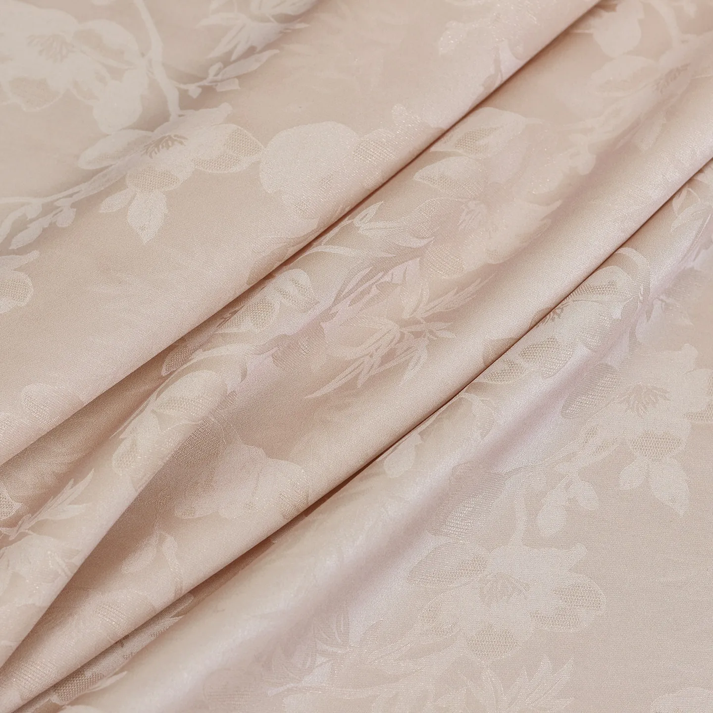High Quality Peach First Saw Silk Sprinkling Sandbosatin Silkworm Silk Fabric Hanfu Chinese Style Cheongsam Cloth