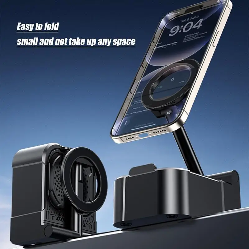 

Phone Holder For Desk Magnet Phone Holder With Wireless Speaker Mobile Stand Cradle Battery Pack Desktop Accessories Cool
