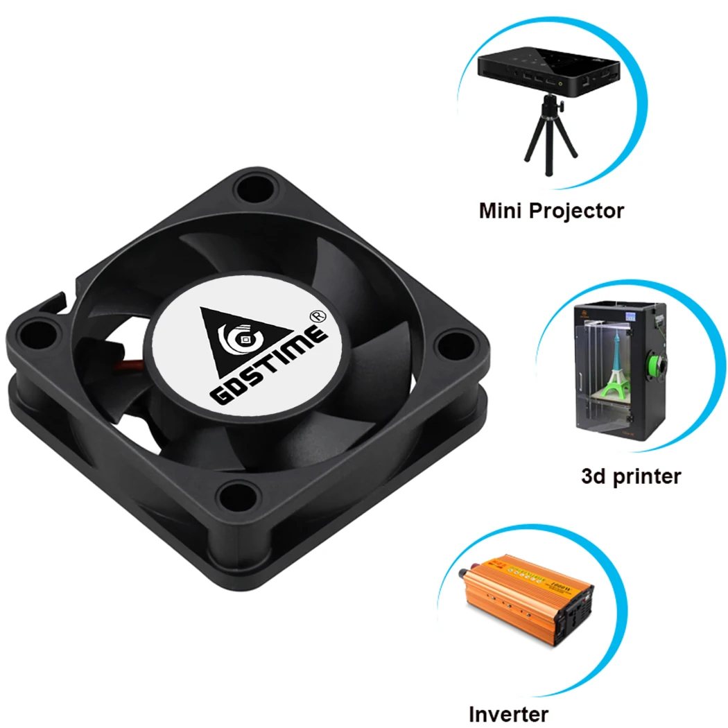 Gdstime 30mm 5V 8.4V 12V 24V Fan 3010 2Pin JST Dupont Cooler 3CM 30x30x10mm Mini DC Brushless Dual Ball Bearing Cooling Fan