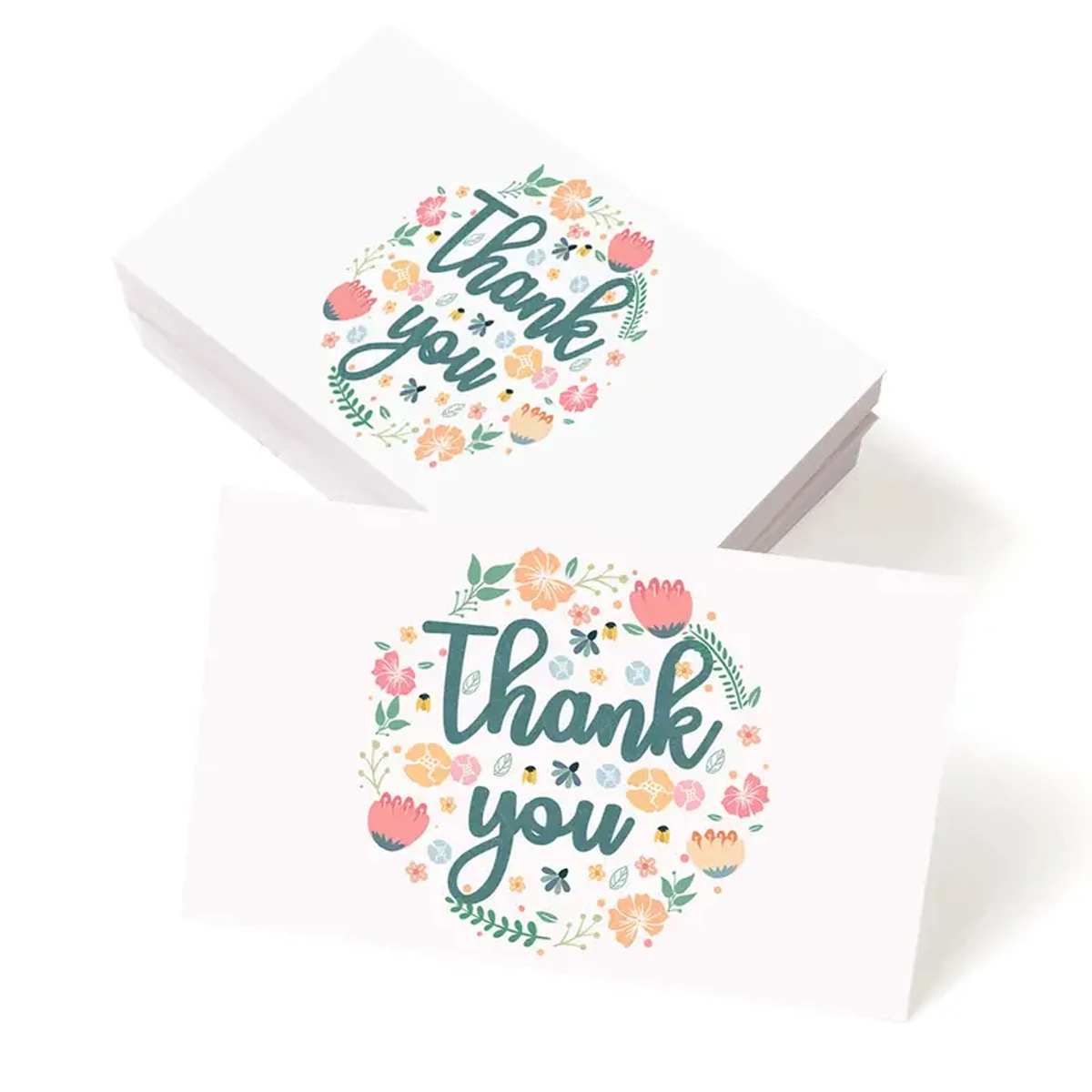 50 Stück 2,1 x 3,5 Zoll Blumen Dankeskarten Kleines Unternehmen für Ihre Stützkarten für Hochzeit, Geschenkkarten, Weihnachten, Abschlussfeier – Detail 5