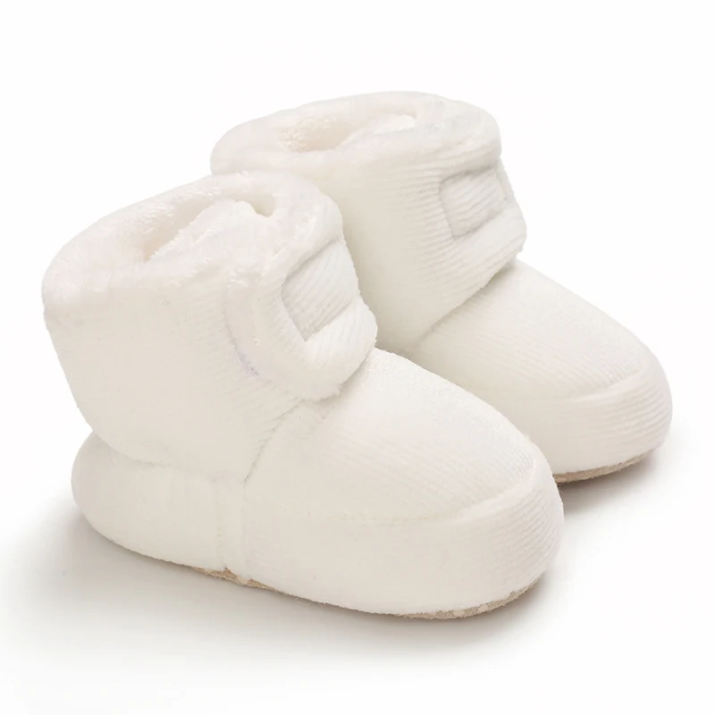 Buty zimowe Baby Boy Girl Booties Snow Soft-sole Anti-slip Warm Flat Infant First Walker Baby Crib Shoes Corduroy boots 0-18M