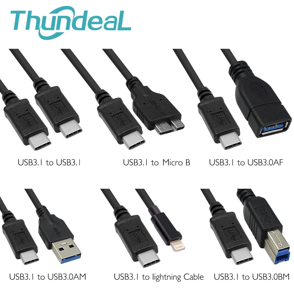 USB C to USB C Cable fast Charging Dual Type C Cable 3.0 Male Female Print Micro-B Adapter OTG Cable Type-C to USB Cable image 2