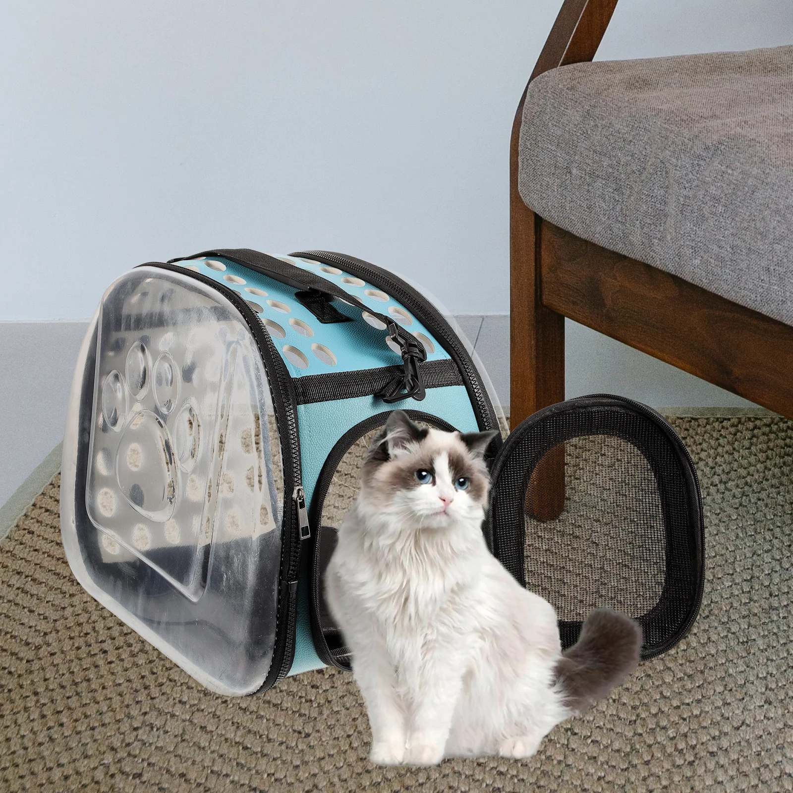 

Portable Pet Carrier Bag for Cat Dog Large Travel Backpacks Breathable EVA Durable Transparent Extendable Strap Suitable Trips