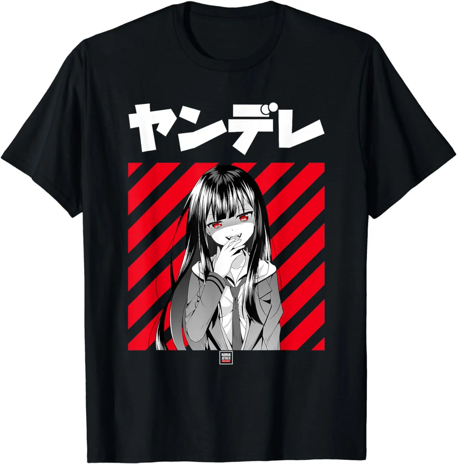 Oversized T-shirts for Women/Men Clothing Yandere Kawaii Japanese Anime T-Shirt 100% Cotton Streetwear High Quality