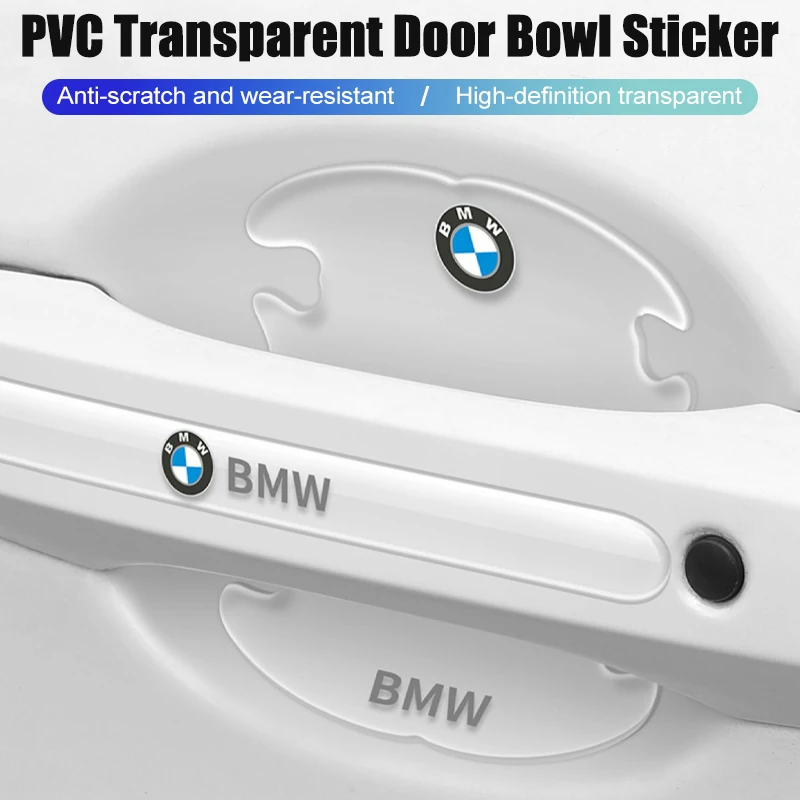 Autocollants de protection de poignée de bol de porte de voiture transparents, BMW Série 1, 2, 3, 4, 5, 6, 7, Bruit de bronche X5, X6, X2, X7, F10,