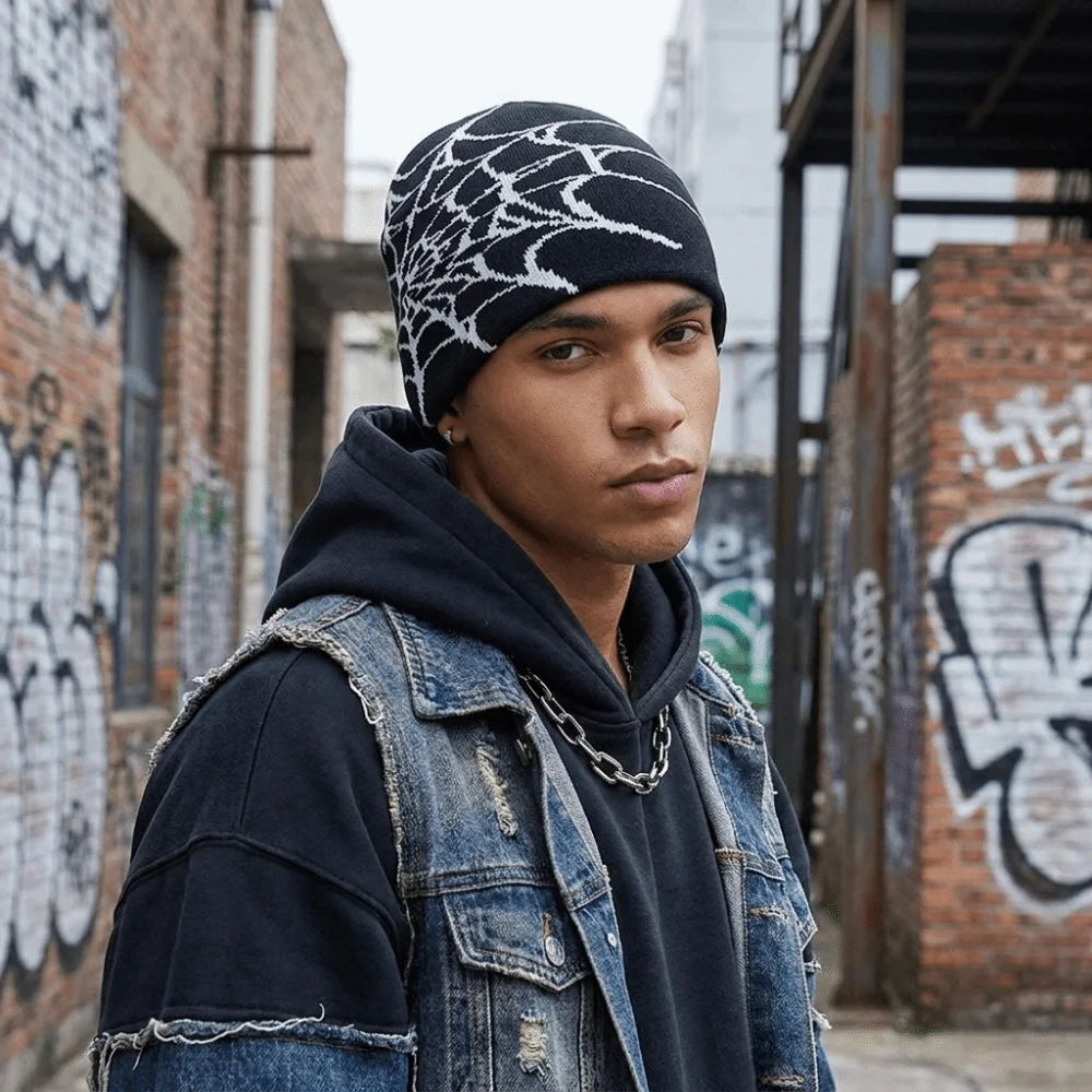 Berretto Y2K con Motivo a Ragn - Beanie Cuffed Knit recensione e prezzo