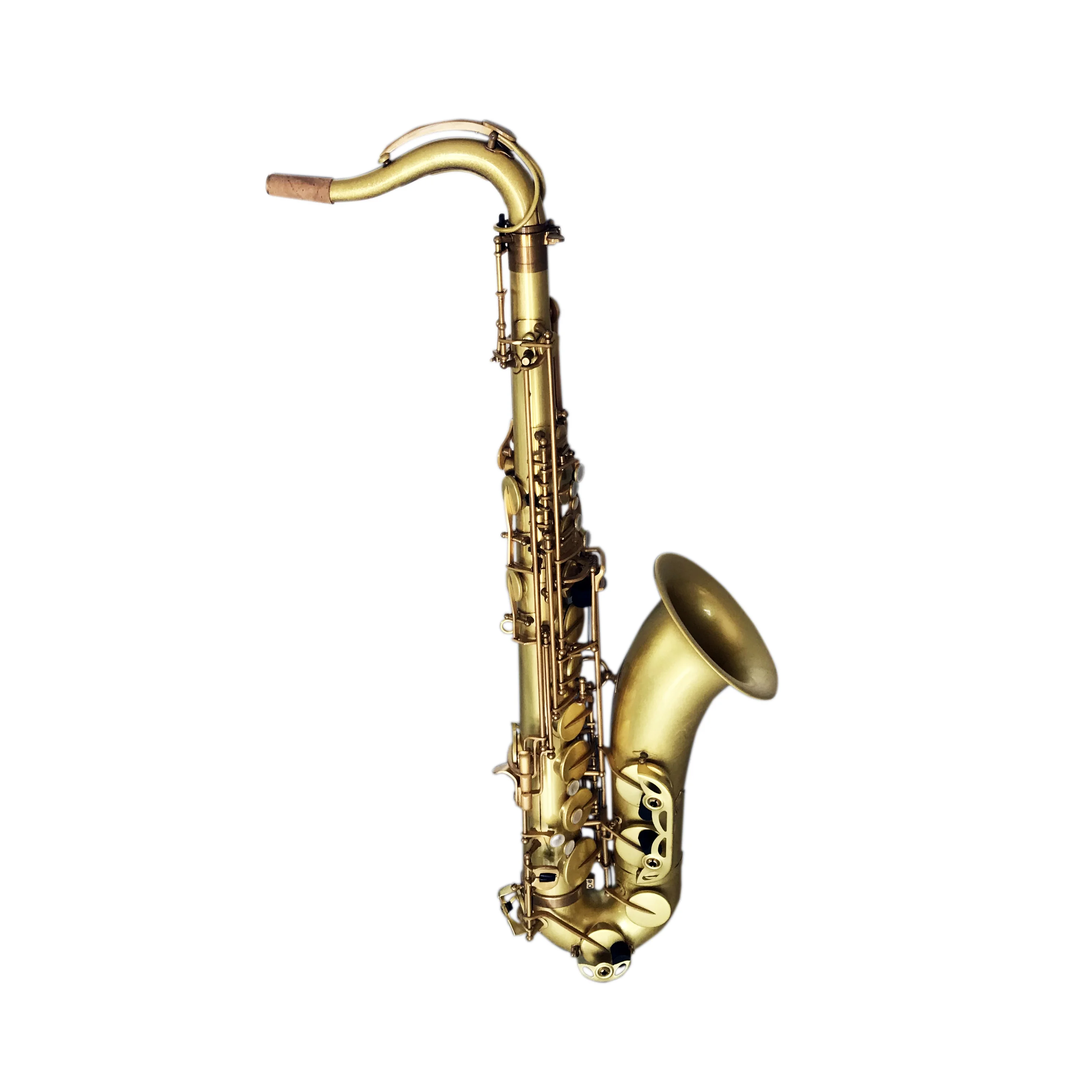 SEASOUND OEM Professional Vintage Yellow Tenor Saxophone Reinforced Stern JYTS113VGYW