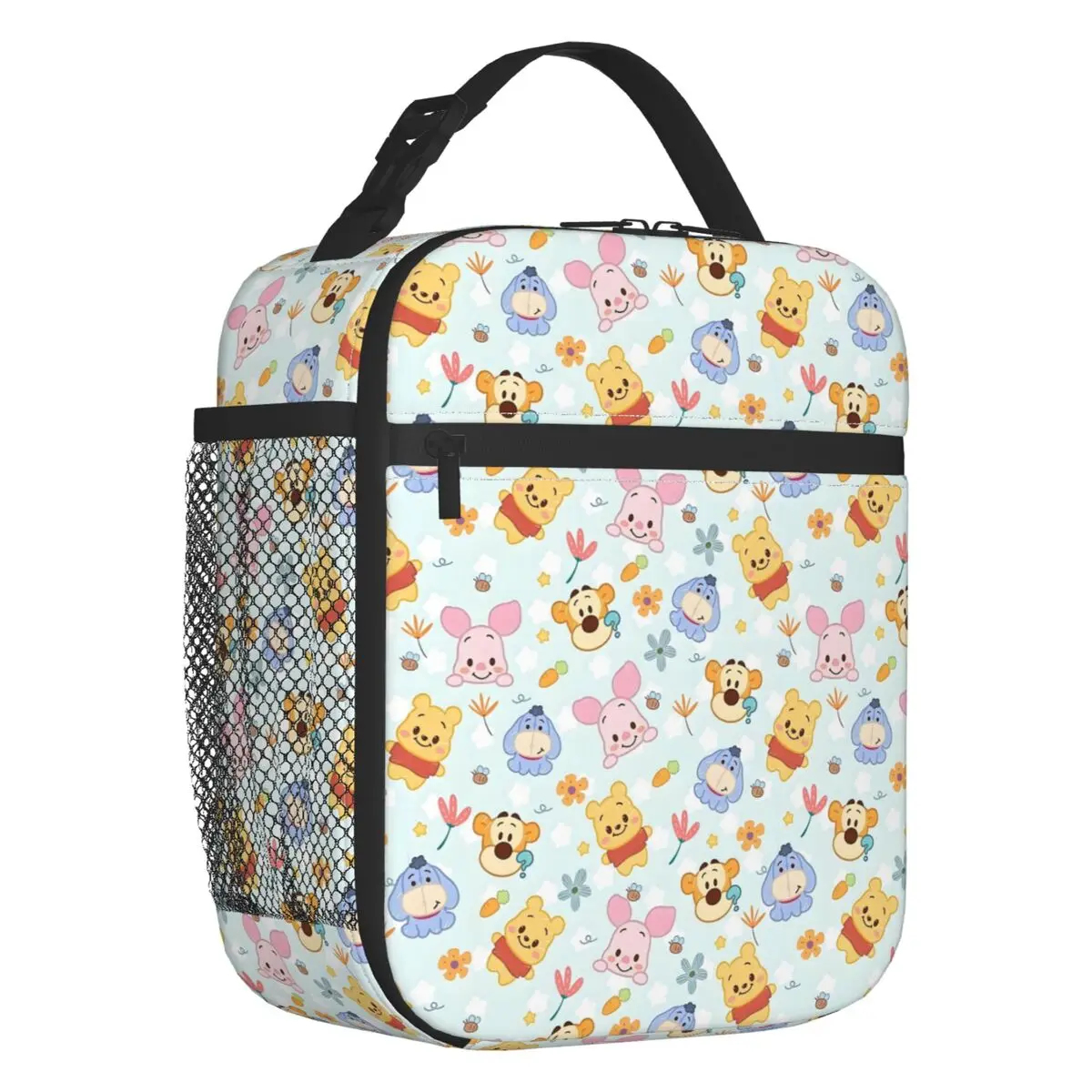 

Custom Winnie Pooh Animal Thermal Insulated Lunch Bag Adorable Yellow Bear Resuable Lunch Container for School Storage Food Box